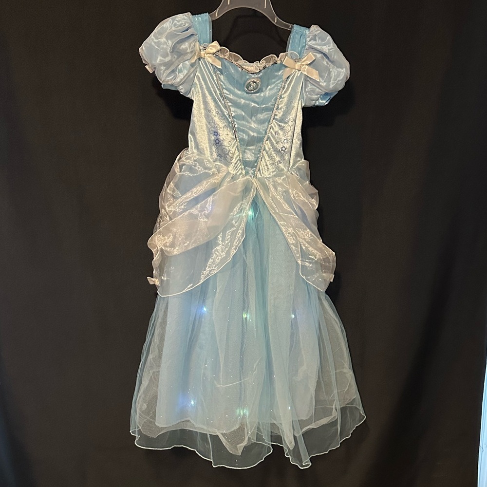 Disney Princess Light Up Cinderella Costume Dress Girl’s Size 9/10